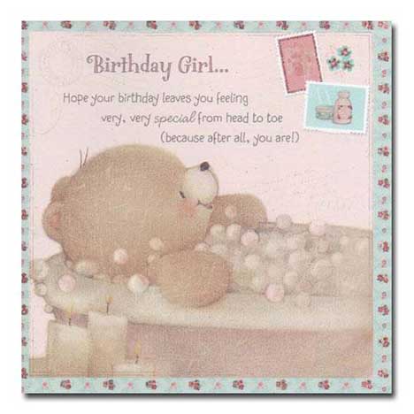 Birthday Girl Vintage Forever Friends Card